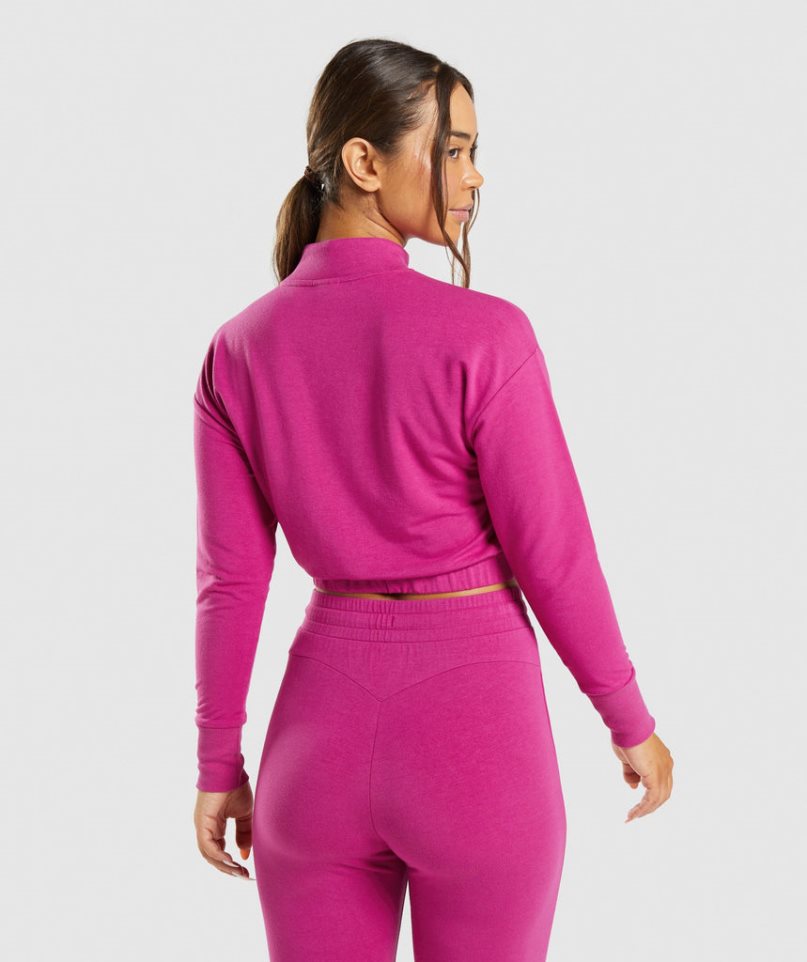 Bluzy Gymshark Treningowe Pippa Damskie Różowe | PL 825JSO